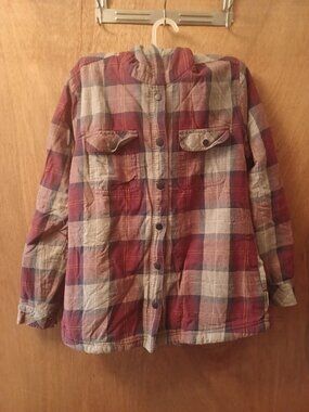 Wind River Flanned Plaid Lined Work Jacket Men's